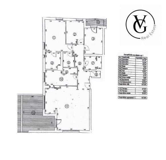 Apartament cu 4 camere decomandat, mobilat în Capitale