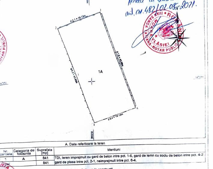Teren Construcții intravilan de 841 mp, în Căciulați