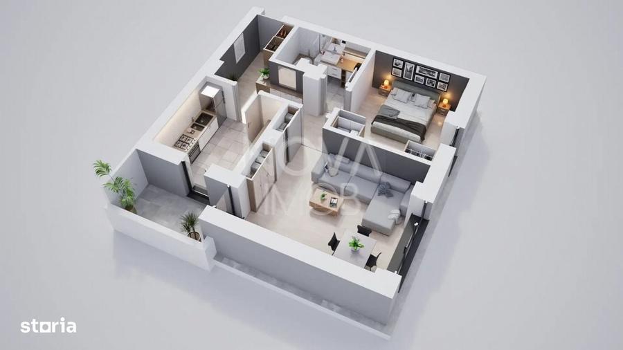 Apartament cu 2 camere decomandat în Central