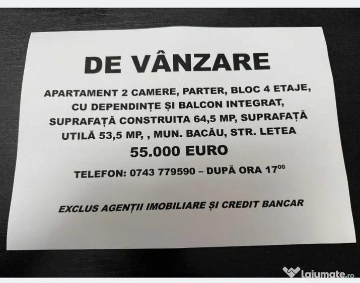 Garsonieră în Letea
