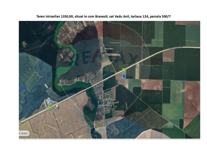Teren Construcții intravilan de 1350 mp, în Brănești