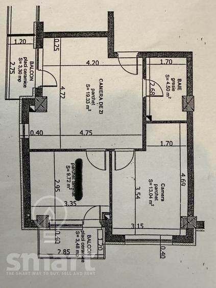 Apartament cu 3 camere semidecomandat, mobilat în Mănăștur