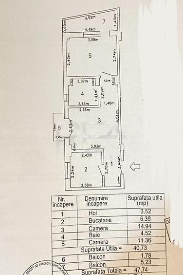 Apartament cu 2 camere semidecomandat, mobilat în Sebastian