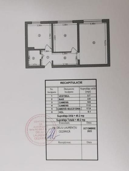 Apartament cu 3 camere decomandat, mobilat în Politehnica