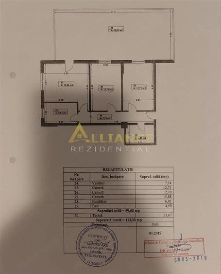 Apartament cu 3 camere în Brâncoveanu