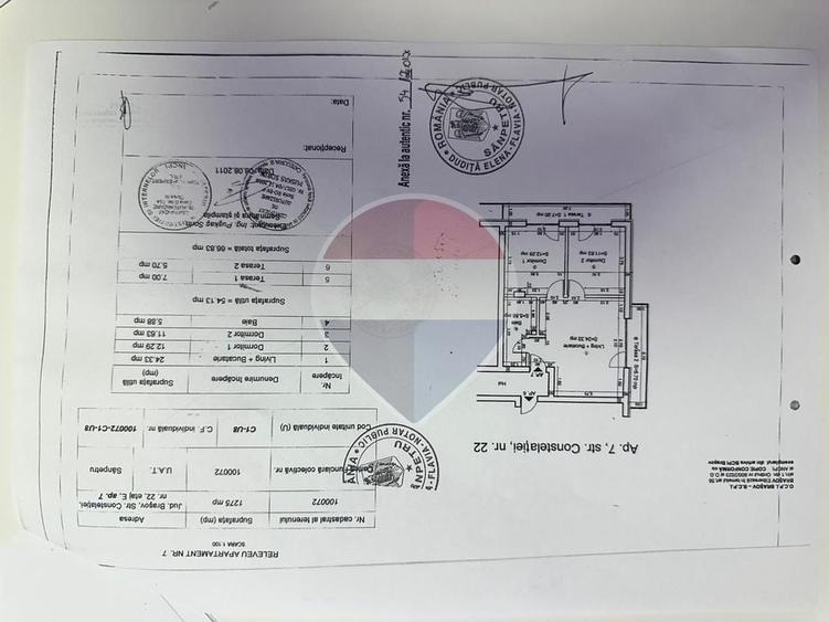 Apartament cu 3 camere semidecomandat în Sânpetru