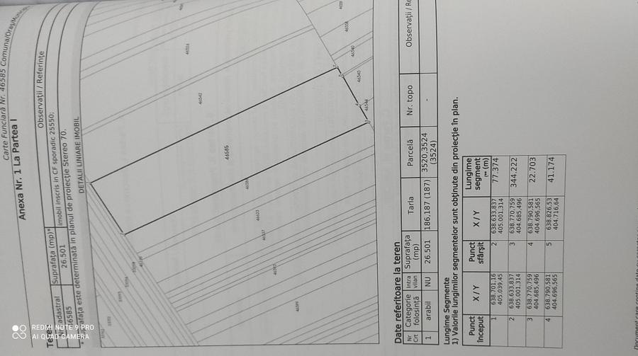 Teren agricol extravilan de 26501 mp, în 1 Decembrie