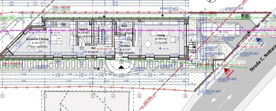 Casă individuală cu 3 camere cu Canalizare în Bună Ziua