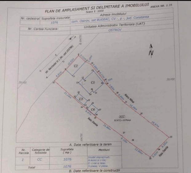 Teren agricol intravilan de 1076 mp, în Bugeac