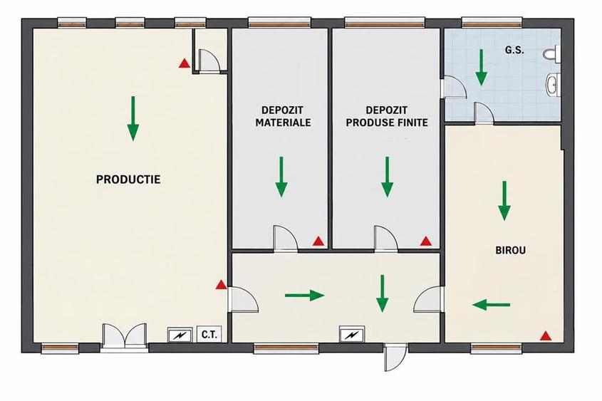 Spațiu industrial, de 203 mp, în Satulung