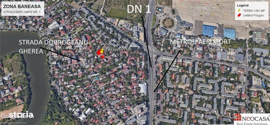 Teren de 1491 mp, în Băneasa