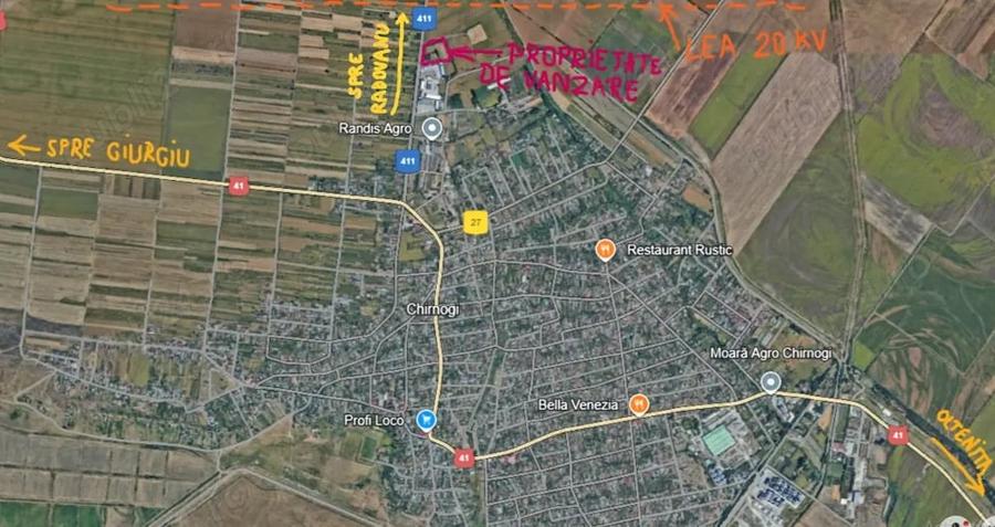 Teren de 9970 mp, în Chirnogi