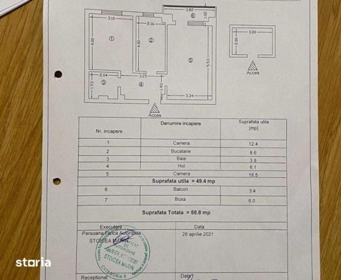 Apartament cu 2 camere decomandat, mobilat în Dacia