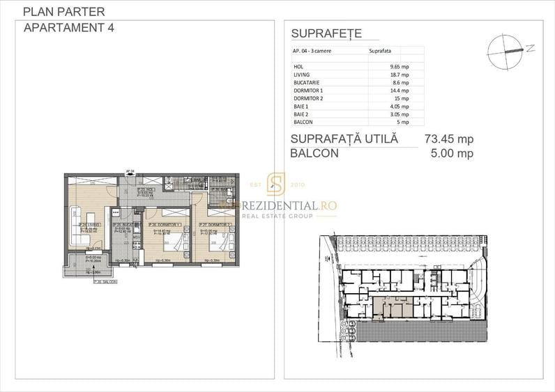 Apartament cu 3 camere, mobilat în Progresul