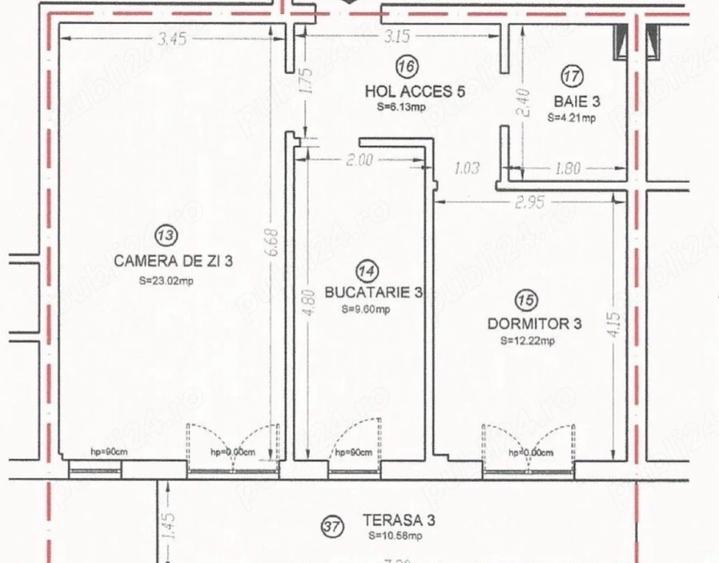 Apartament cu 2 camere decomandat, mobilat în Ronaț