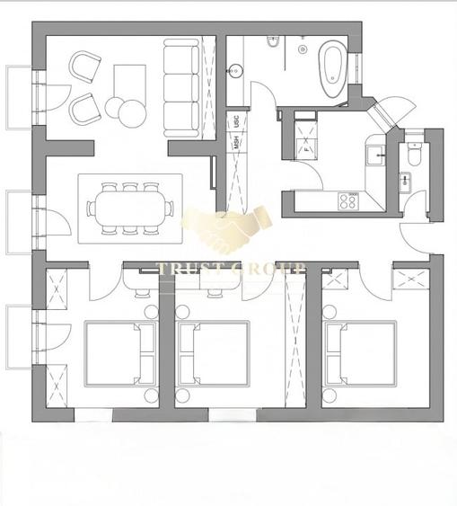 Apartament 5 camere | Imobil restaurat cu lift | 4 balcoane | 3,20 m | Fără risc - 33