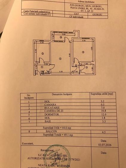 Apartament cu 2 camere semidecomandat în Central