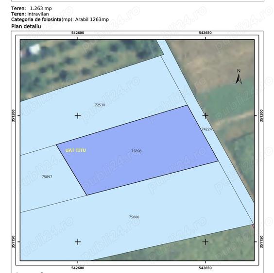 Teren intravilan de vanzare 1263 mp - direct proprietar - 2
