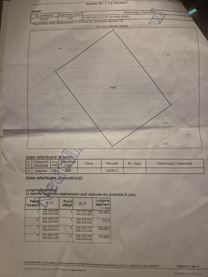 Teren de 300 mp, în Brădățel