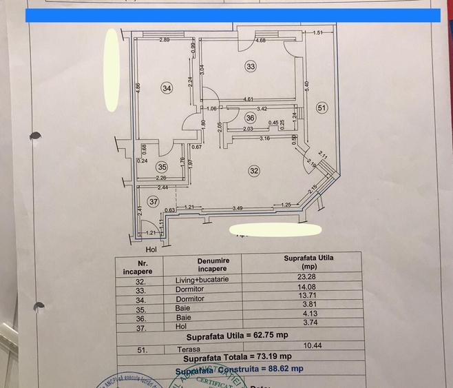 Apartament cu 3 camere decomandat în Central