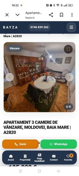 Apartament cu 3 camere decomandat în Central