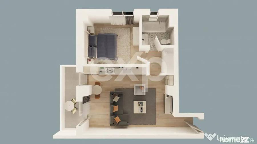 Apartament cu 2 camere decomandat în Central