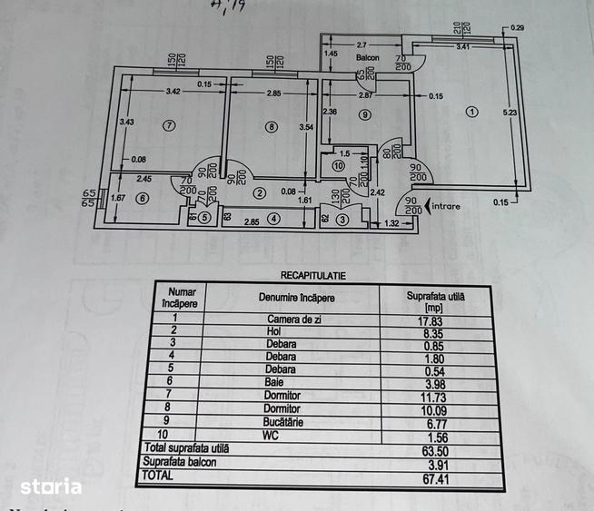 Apartament cu 3 camere în Tudor Vladimirescu