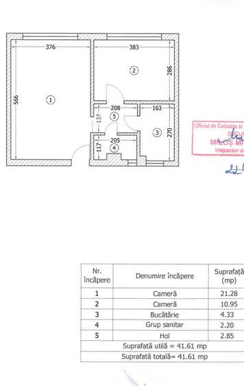 Apartament cu 2 camere semidecomandat în Calea Victoriei