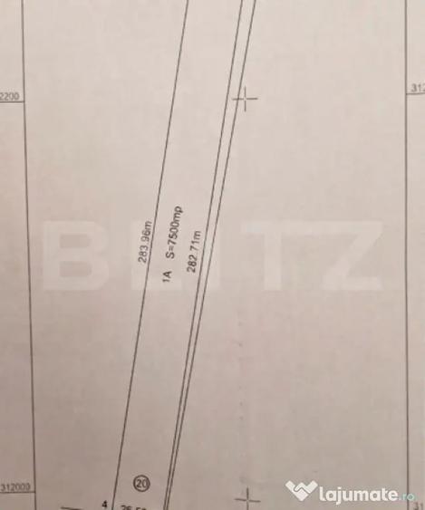 Teren intravilan de 7500mp cu deschidere 26,5ml, zona indus - 1