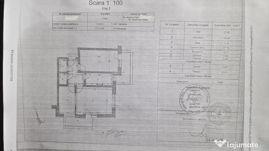 Apartament cu 2 camere decomandat în Central