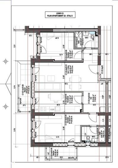 Apartament cu 3 camere în Nord