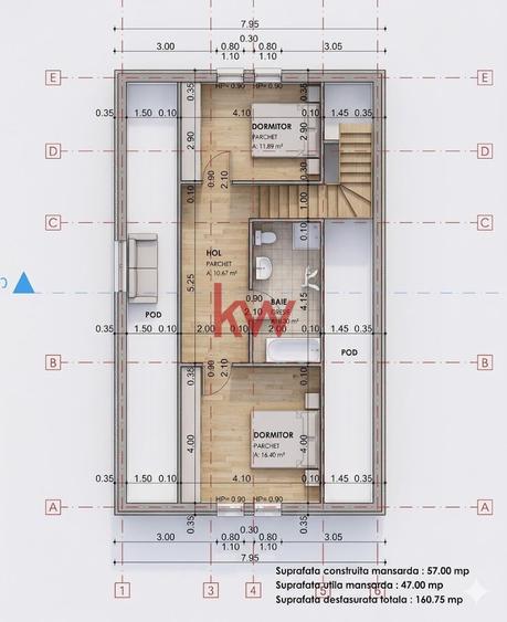 Casă individuală cu 5 camere cu Teren 750 Mp în Aroneanu