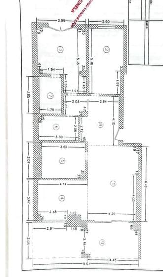 Apartament cu 3 camere semidecomandat în Pipera