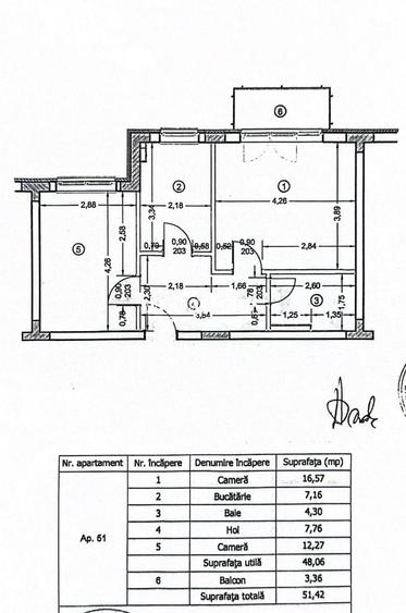 Apartament cu 2 camere decomandat în Bartolomeu