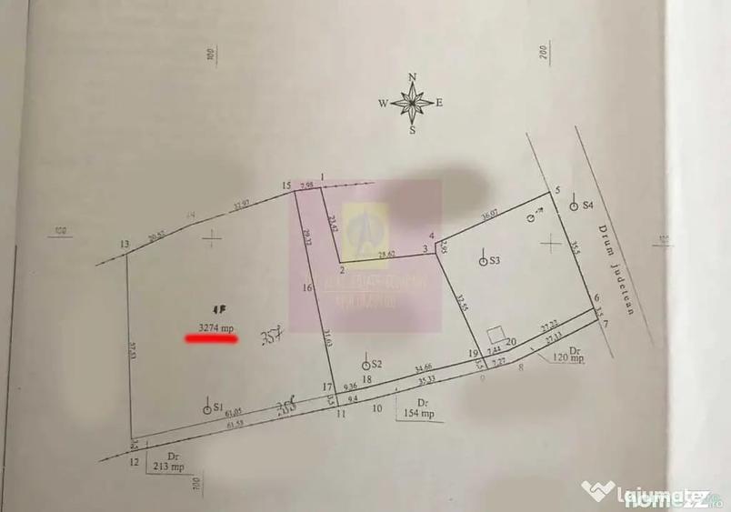 Teren de 3274 mp, în Lunca Mare