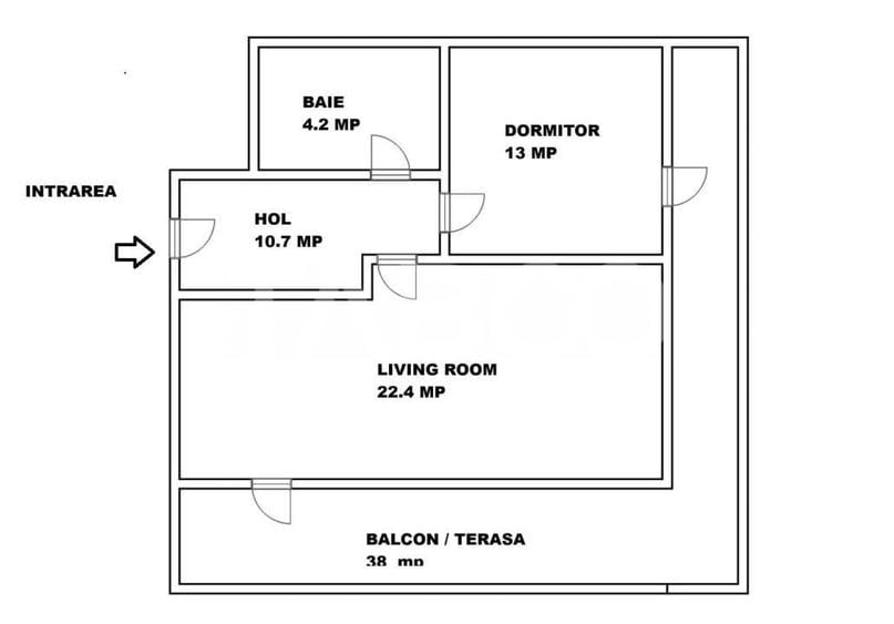 Apartament cu 2 camere decomandat în Central