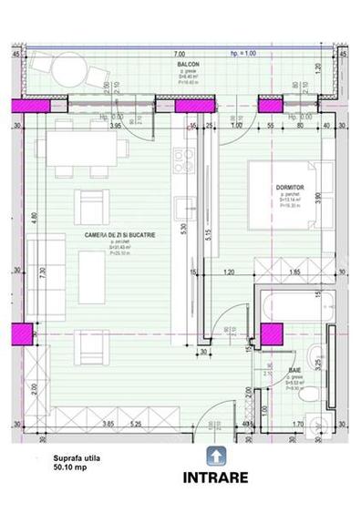 Apartament cu 2 camere decomandat în Șelimbăr