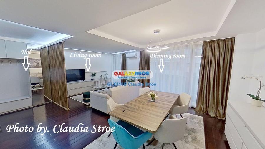 Apartament cu 2 camere semidecomandat, mobilat în Herăstrău