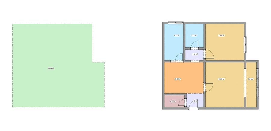 Apartament cu 3 camere decomandat în Central