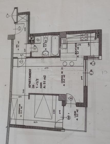 Apartament cu 2 camere semidecomandat, mobilat în Central