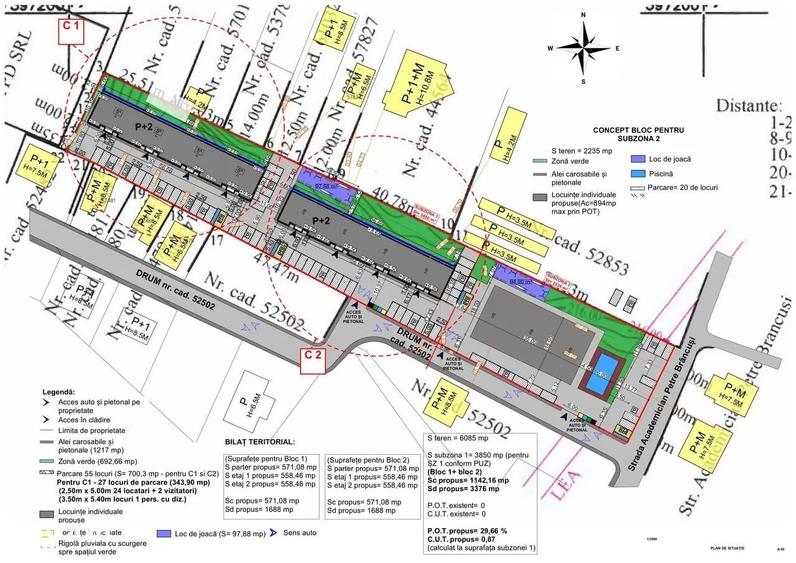Teren Construcții intravilan de 3850 mp, în Exterior Nord