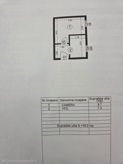 Garsonieră, mobilată în Baza 3
