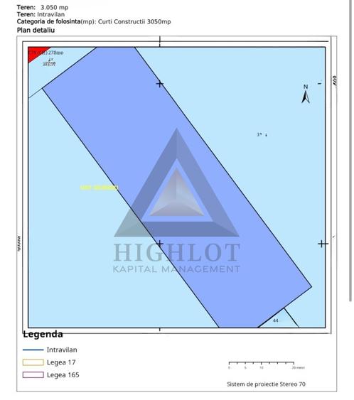 Teren Construcții intravilan de 3050 mp, în Exterior Vest