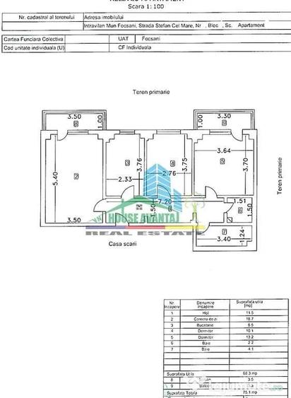 Apartament cu 3 camere decomandat în Ultracentral