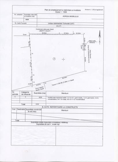 Teren Construcții intravilan de 7562 mp, în Vest