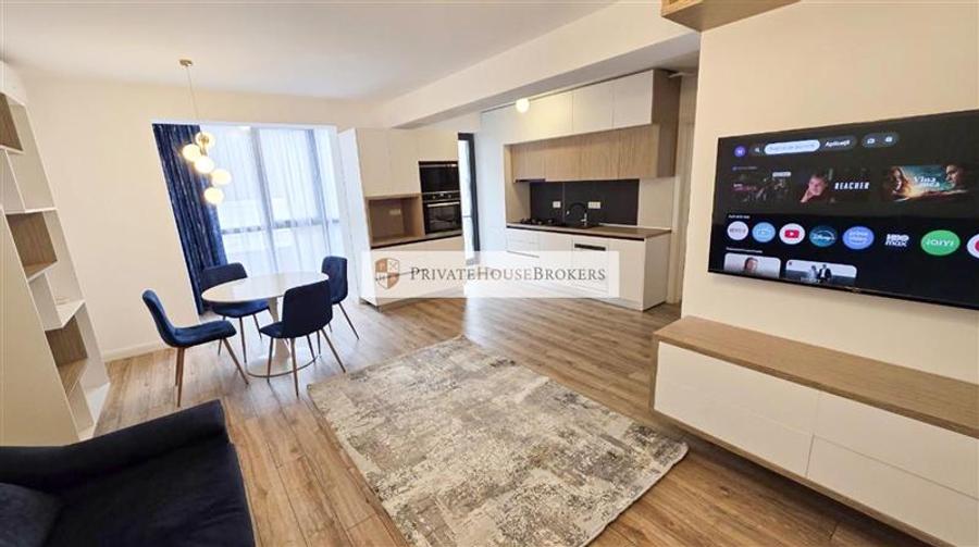 Apartament cu 2 camere semidecomandat, mobilat în Băneasa