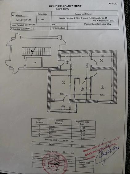 Apartament cu 2 camere decomandat în Central