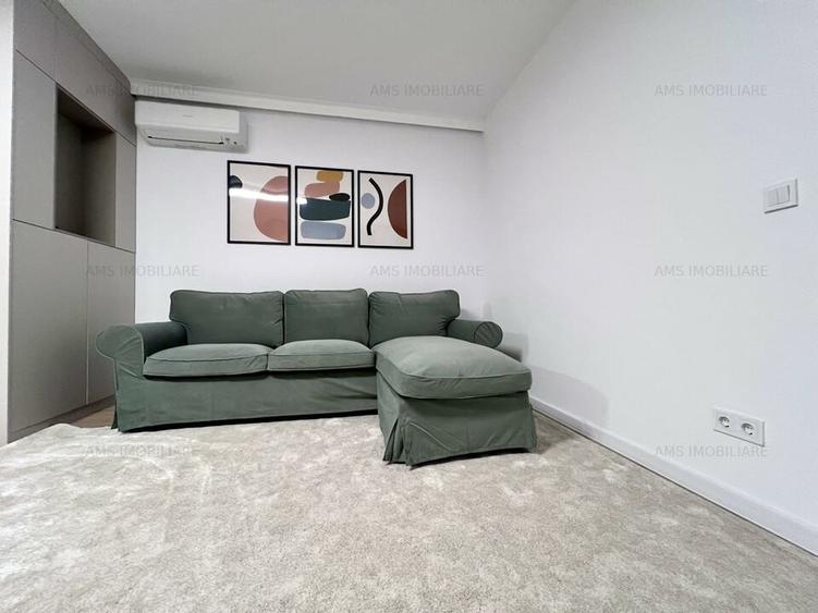 Apartament cu 2 camere semidecomandat, mobilat în Pipera