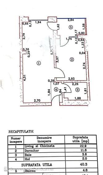 Apartament cu 2 camere semidecomandat în Politehnica