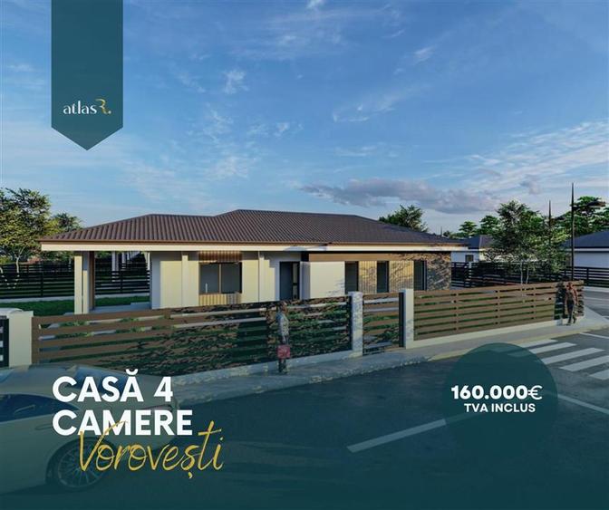 Casă individuală cu 4 camere cu Teren 432 Mp în Vorovești